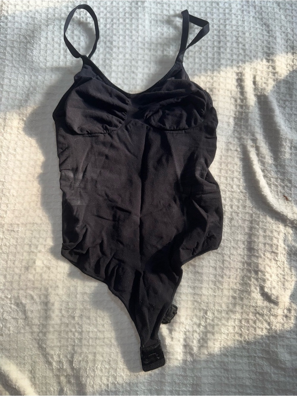 Black Tank Bodysuit with Adjustable Straps
